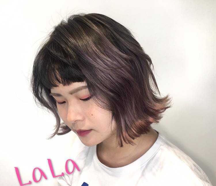 台中燙髮染髮推薦Edify LaLa設計師女生短髮染髮系列